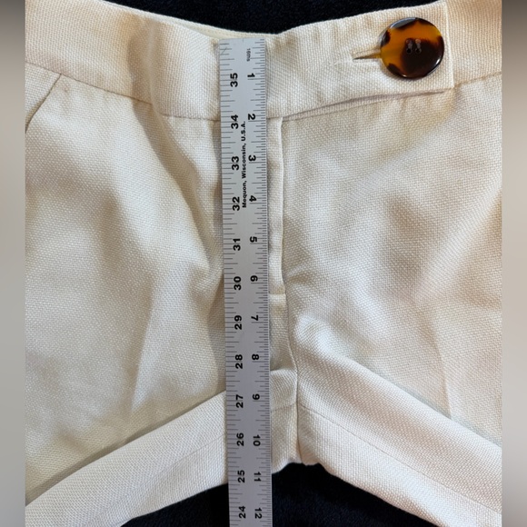 Tory Burch Pants Cream off-white size 4 silk cotton - Picture 12 of 13